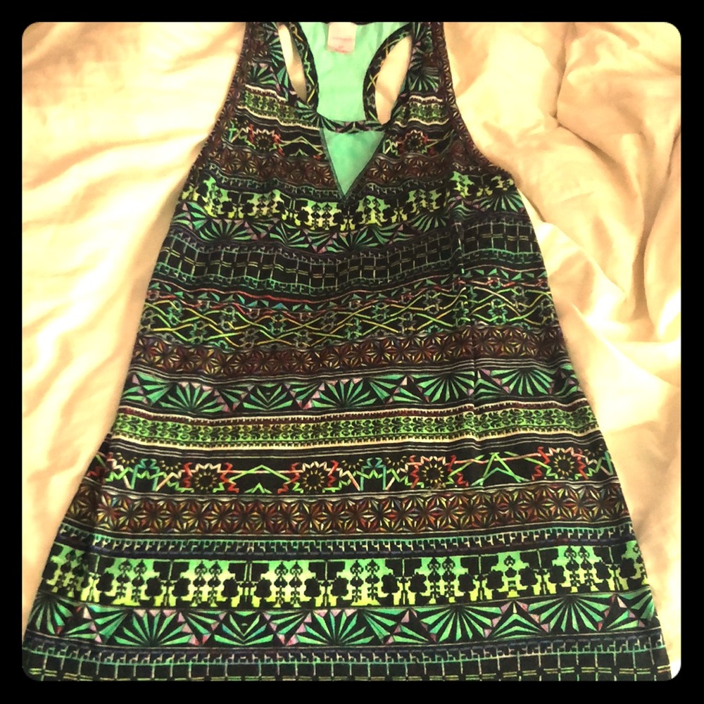 Short colorful coverup dress